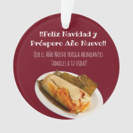 Feliz Navidad Kerstmis naar el Comelón de Tamales Ornament