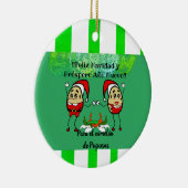 Feliz Navidad Kerstmis para el Comelón Pupusas Keramisch Ornament (Rechts)