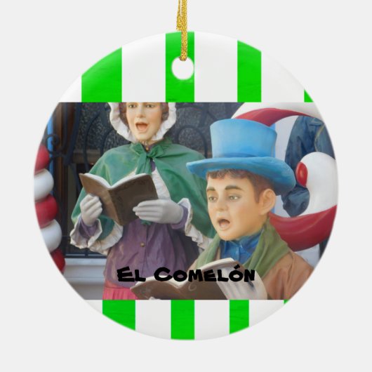 Feliz Navidad Kerstmis para el Comelón Pupusas Keramisch Ornament (Achterkant)