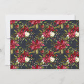 Feliz Navidad | Kerstmis Poinsettias | Foto Feestdagenkaart (Achterkant)