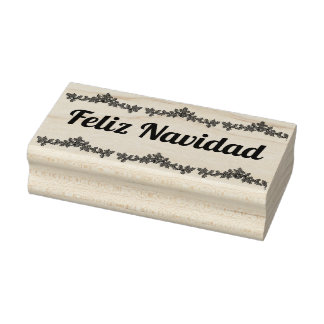 Feliz Navidad Kerstmis (Spaans) Rubberstempel