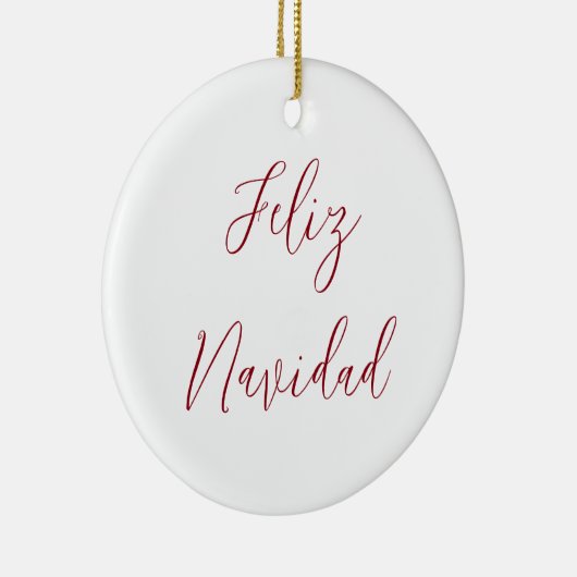 Feliz Navidad-kerstscript Typografie Keramisch Ornament (Rechts)