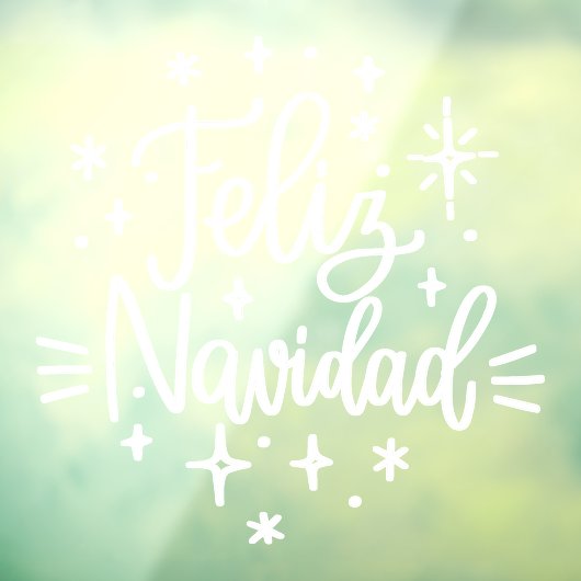 Feliz Navidad, kersttouwtrek in het Spaans Raamsticker (Vel 3)