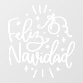 Feliz Navidad, kersttouwtrek in het Spaans Raamsticker (Vel)