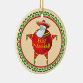 Feliz Navidad-kerstversiering Keramisch Ornament (Rechts)