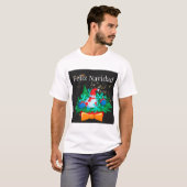 Feliz Navidad, kerstversiering T-shirt (Voorkant volledig)
