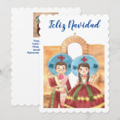 Feliz Navidad-kerstWenskaart voor kinderen Feestdagenkaart (Voorkant / Achterkant)