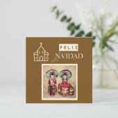 Feliz Navidad-kerstWenskaarten Kaart (Staand voorkant)