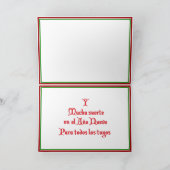 Feliz Navidad - Kikker die door de sneeuw stroomt Feestdagen Kaart (Binnen)