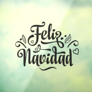 Feliz Navidad-klanten met verkoopfront  Raamsticker