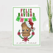 Feliz Navidad - Klein Tamale Spaans/Engelse tekst Feestdagen Kaart (Voorkant)