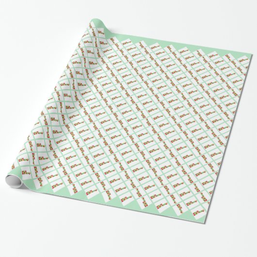 Feliz Navidad kleurrijke kerst Cadeaupapier (Uitgerold)