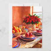 Feliz Navidad Kleurrijke Tafel Instelling Mexicaan Feestdagenkaart (Voorkant)