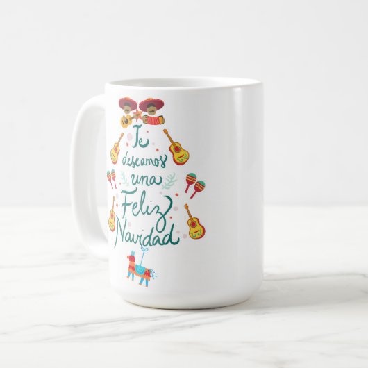 Feliz navidad koffiemok (Voorkant links)