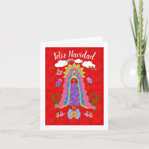 Feliz Navidad Lady of Guadalupe Holiday Note Kaart