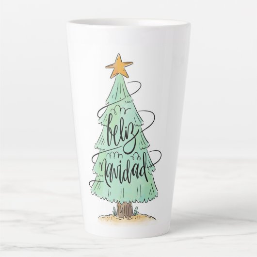 Feliz Navidad Latte Mok (Voorkant)