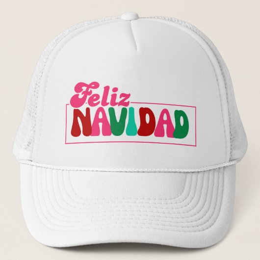 Feliz Navidad - Leuke kleurrijke Trucker Pet (Voorkant)