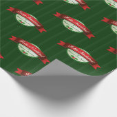 Feliz Navidad-lintstripes Cadeaupapier (Hoek)