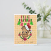 Feliz Navidad - Little Tamale (geel) Briefkaart (Staand voorkant)