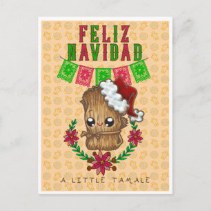 Feliz Navidad - Little Tamale (geel) Briefkaart