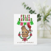 Feliz Navidad - Little Tamale Spaans/English text Briefkaart (Staand voorkant)
