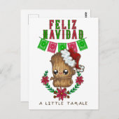 Feliz Navidad - Little Tamale Spaans/English text Briefkaart (Voorkant / Achterkant)