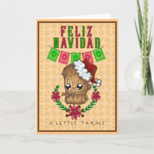 Feliz Navidad - Little Tamale (yellow) Bi-lingual Feestdagen Kaart