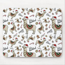 Feliz Navidad Llama Mousepad Muismat