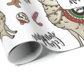 Feliz Navidad Llama Wrapping paper Cadeaupapier (Rol Hoek)