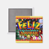 Feliz Navidad magneet (Voorkant / Achterkant)