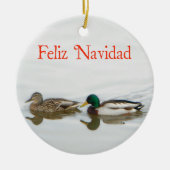 Feliz Navidad - Mallards Keramisch Ornament (Voorkant)