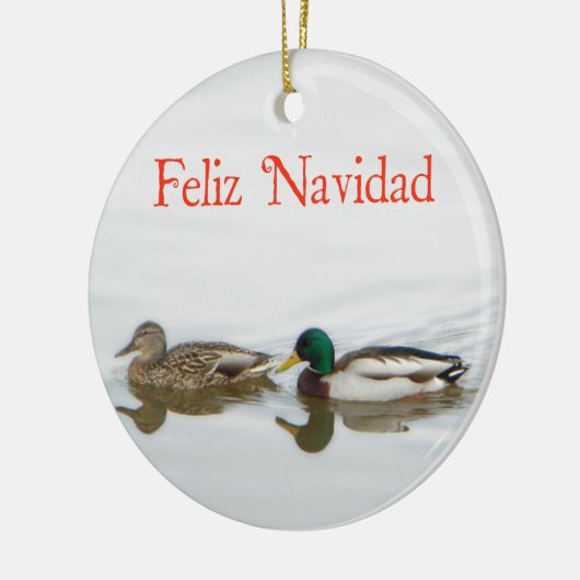 Feliz Navidad - Mallards Keramisch Ornament (Links)