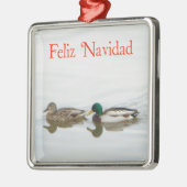 Feliz Navidad - Mallards Metalen Ornament (Links)