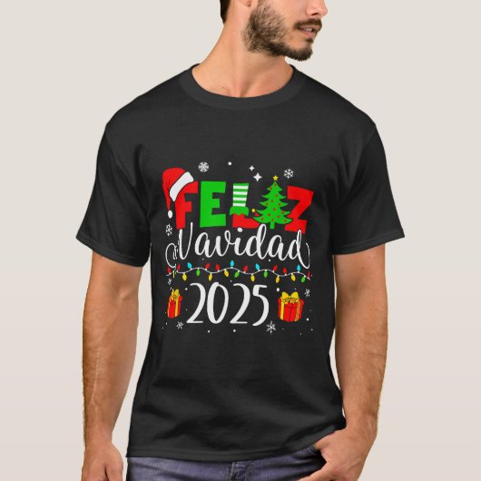 Feliz Navidad Matching Family Spanish Christmas Me T-shirt (Voorkant)