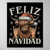 Feliz Navidad Meme Emo Koe Funny Meme Christmas Poster (Voorkant)
