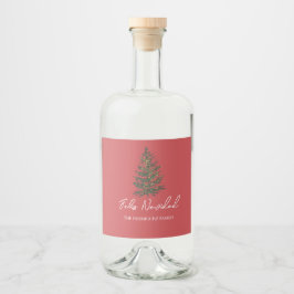 Feliz Navidad-Merry Christmas Tree and Lights  Likeurfles Etiket