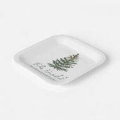 Feliz Navidad-Merry Kerstboom en verlichting Papieren Bordje (Gebogen)