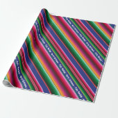 Feliz Navidad Merry Kerstkerst - kleurrijke serape Cadeaupapier (Uitgerold)