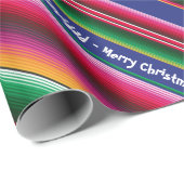 Feliz Navidad Merry Kerstkerst - kleurrijke serape Cadeaupapier (Rol Hoek)