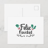 Feliz Navidad Merry Kerstmis Briefkaart (Voorkant / Achterkant)