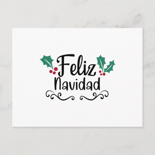 Feliz Navidad Merry Kerstmis Briefkaart (Voorkant)