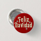 Feliz Navidad Merry KerstSpaans Ronde Button 3,2 Cm (Voorkant /achterkant)