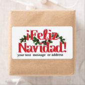 Feliz Navidad met Holly Etiket (Insitu)
