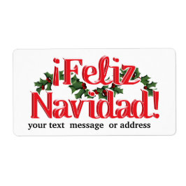 Feliz Navidad met Holly Etiket