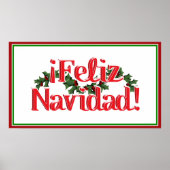 Feliz Navidad met Holly Poster (Voorkant)