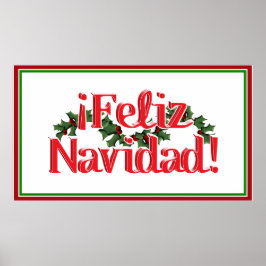 Feliz Navidad met Holly Poster