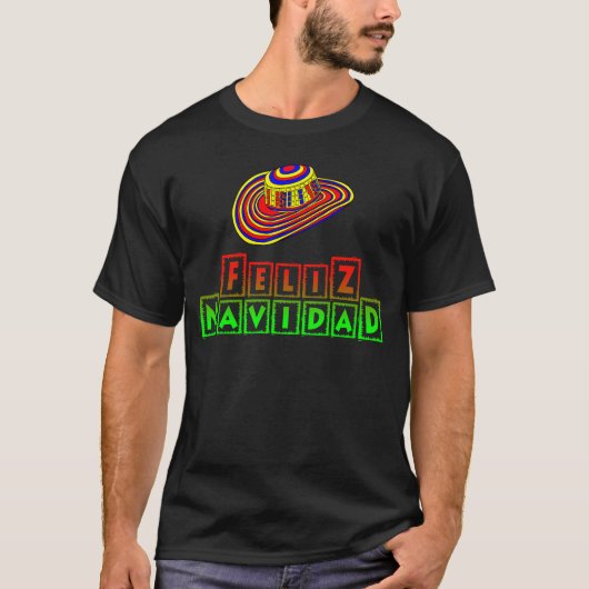 Feliz Navidad met Sombrero-kerstShirt T-shirt (Voorkant)