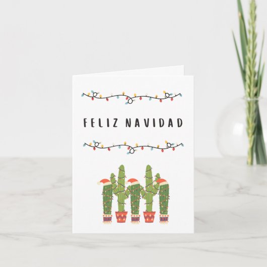 Feliz Navidad Mexicaans Spaans Kerstfeest Kaart (Voorkant)