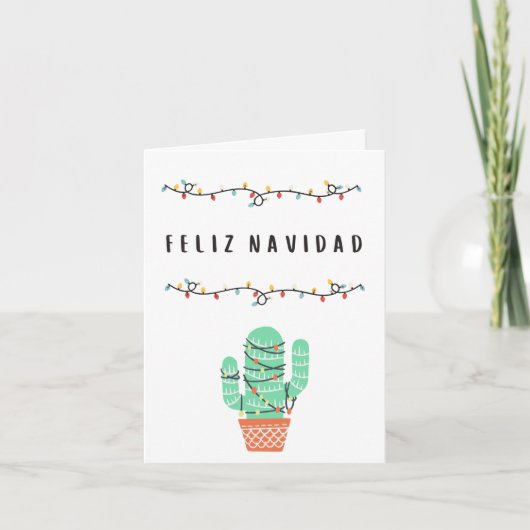 Feliz Navidad Mexicaans Spaans Kerstfeest Kaart (Voorkant)