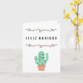 Feliz Navidad Mexicaans Spaans Kerstfeest Kaart (Gele Bloem)